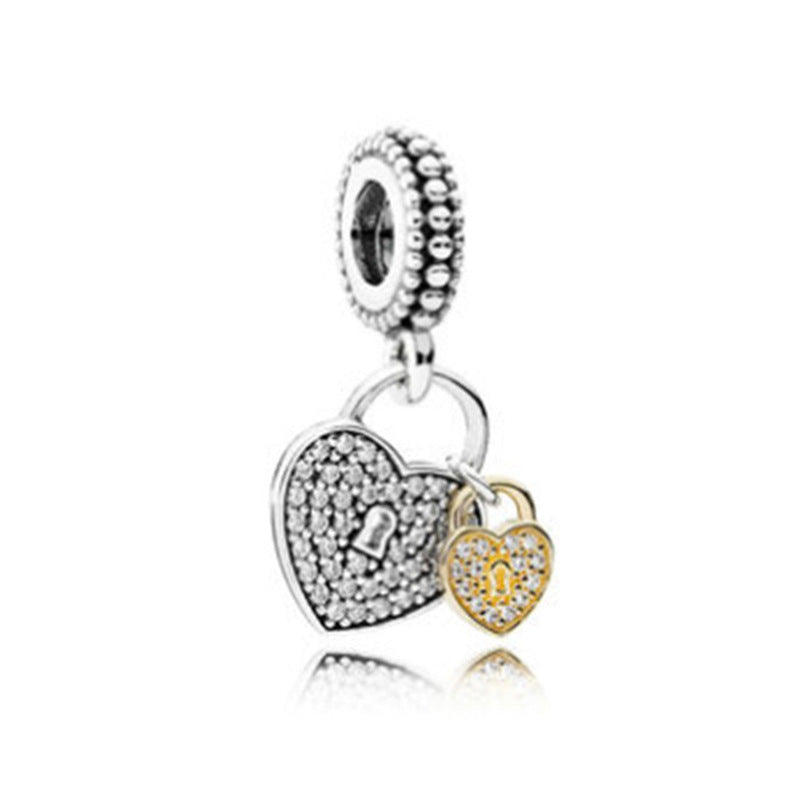 Facettierter Kristall-Charme Perlenanhänger Für Charm-Armband mit Zirkonia-Einfassung