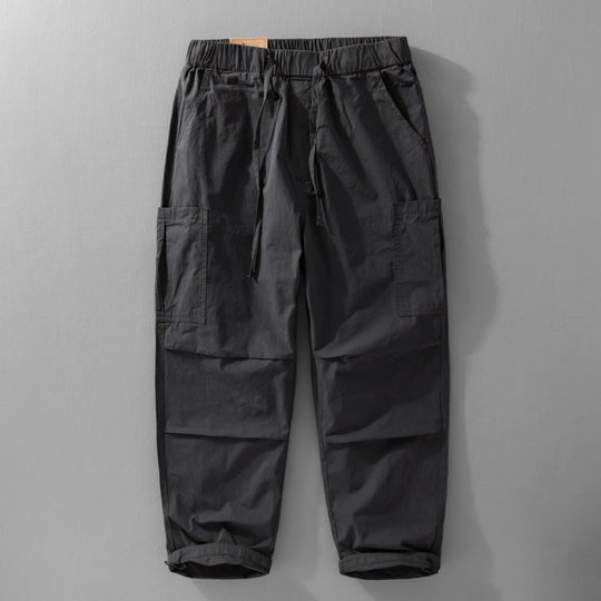 Herren Cargohose mit elastischem Bund, Kordelzug und aufgesetzten Beintaschen Shop Nory