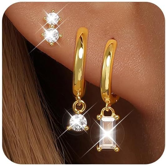 Damen Ohrstecker mit blütenförmigen Zirkonia-Akzenten Shop Nory