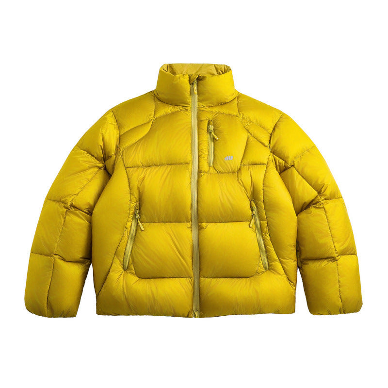 Unisex Kurz geschnittene gesteppte Daunenoptik-Jacke mit Stehkragen und Reißverschlusstaschen Shop Nory
