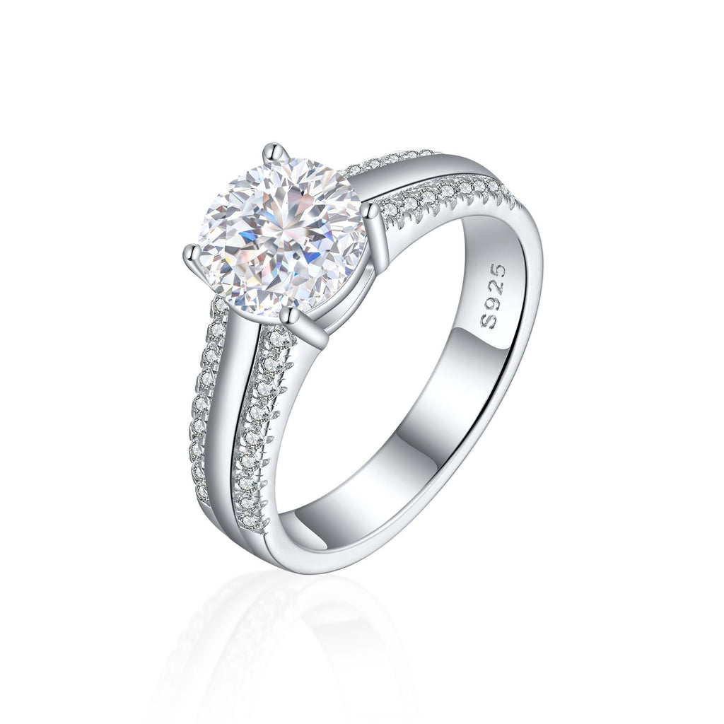 Damen Verlobungsring im eleganten Wellen-Design mit funkelndem Zirkoniabesatz Shop Nory