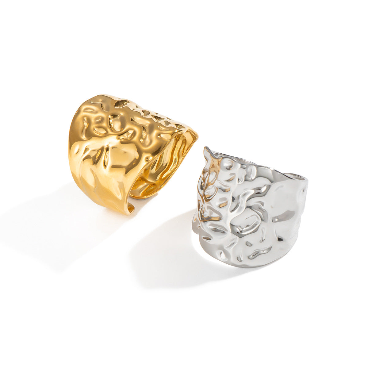 Unisex-Ring mit modernem Wellenmuster aus Edelstahl Shop Nory