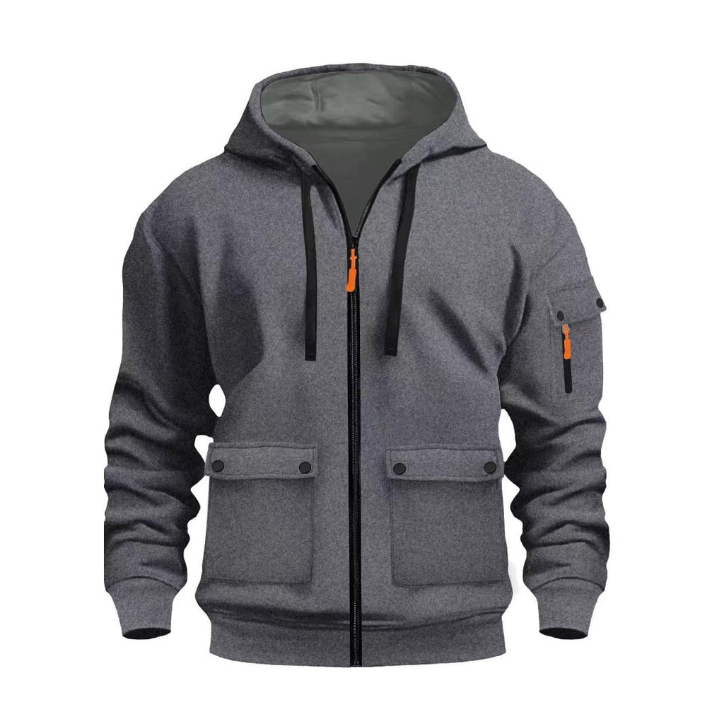 Herren funktionale Kapuzenjacke mit mehreren Taschen