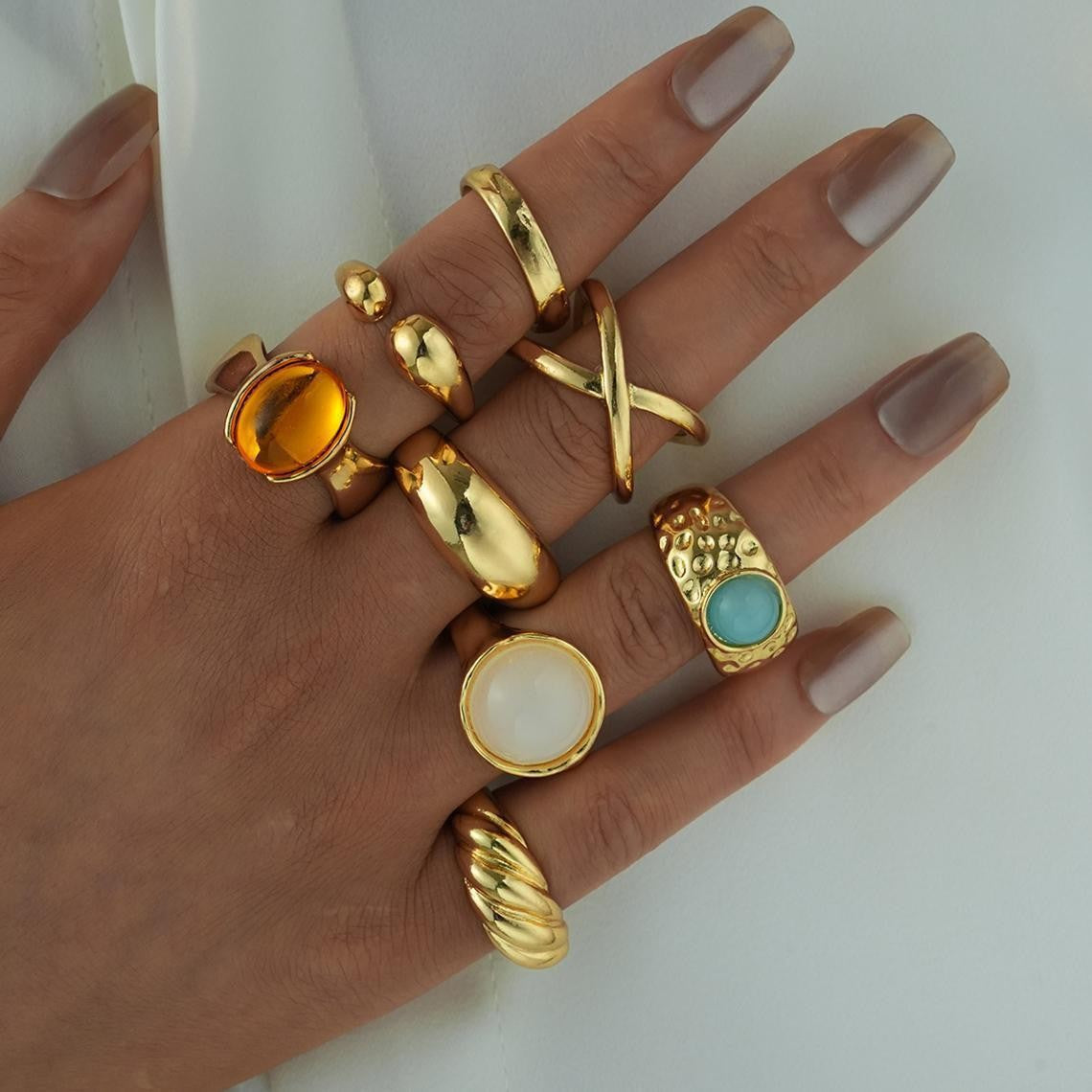 Damen Ring-Set mit kunstvollen und skulpturalen Designs Shop Nory