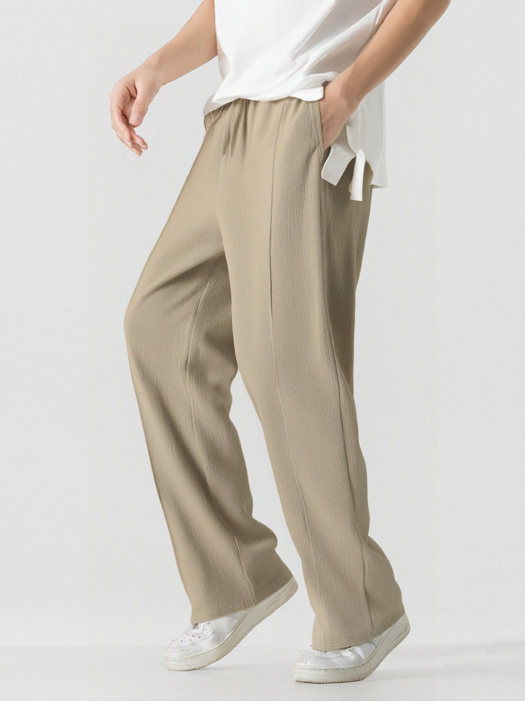 Herren Elegante, weite Freizeithose aus atmungsaktivem GewShopnorye