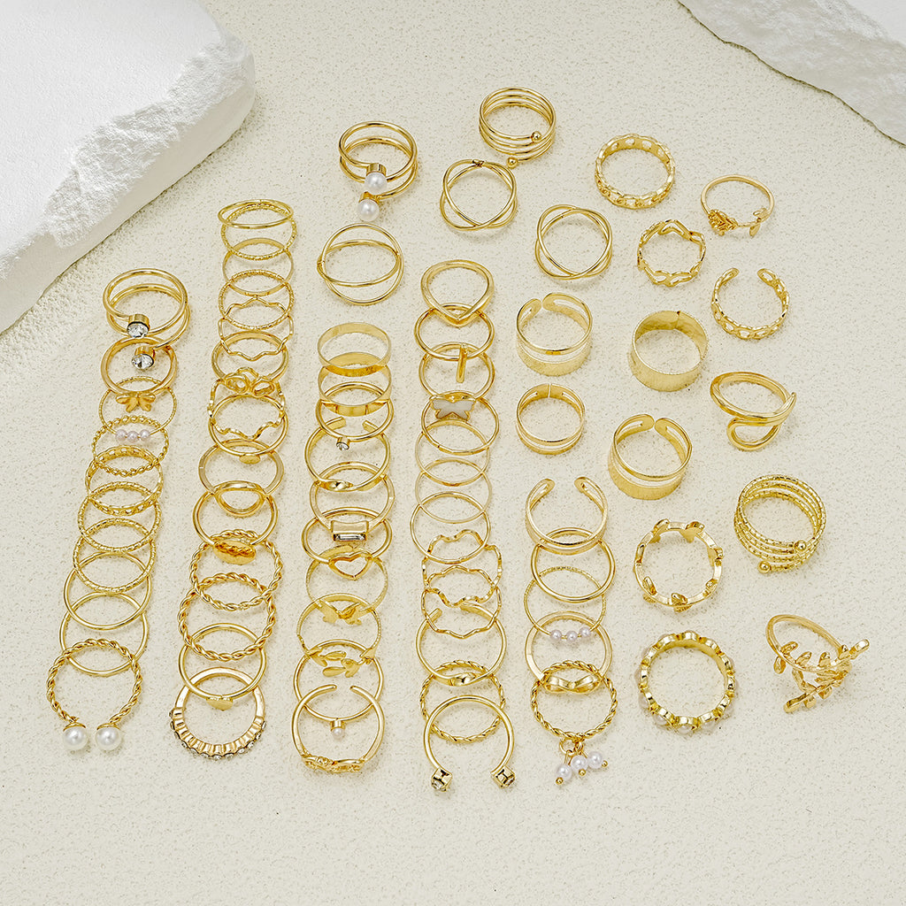 Damen Ring-Set mit vielfältigen Designs und filigranen Details Shop Nory