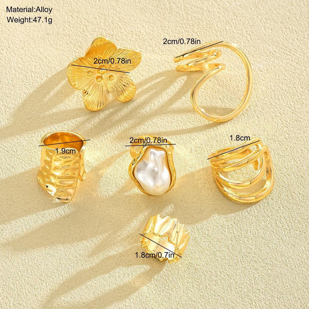 Damen modisches Ring-Set mit einzigartigen Designs und kreativen Formen Shop Nory