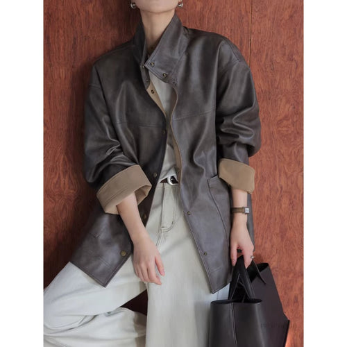 Damen Lederjacke mit modernem Schnitt Shop Nory