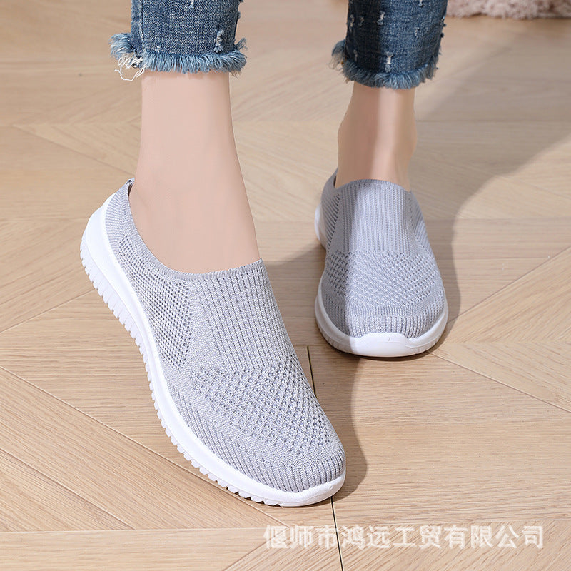 Damen bequeme und atmungsaktive Slip-On Sneaker