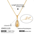 Damen Halskette mit tropfenförmigem Anhänger und Zirkonia-Besatz Shop Nory