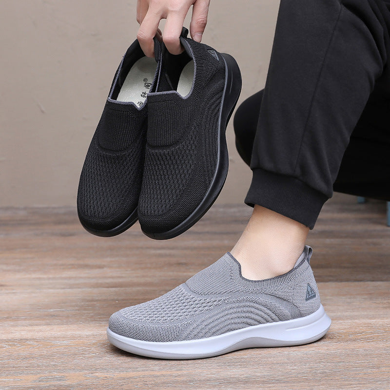 Damen Slip-On Sneakers mit atmungsaktivem Strick-Obermaterial