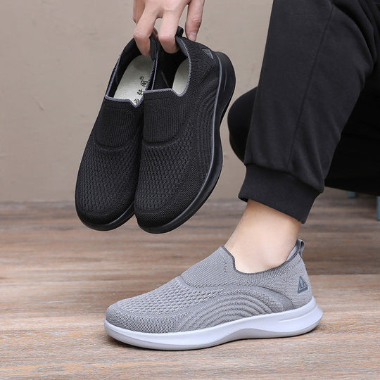 Damen Slip-On Sneakers mit atmungsaktivem Strick-Obermaterial