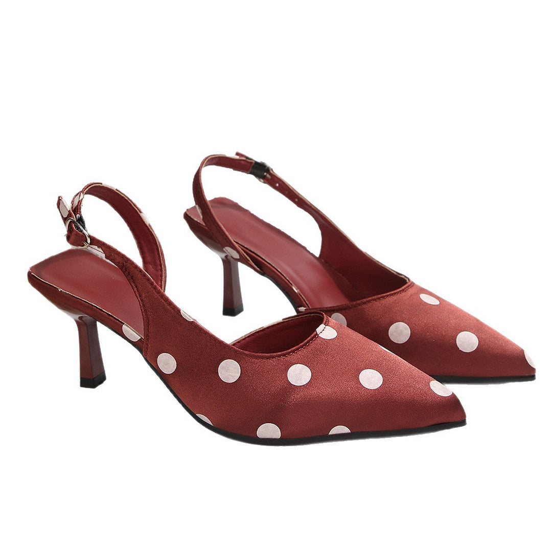 Damen Slingback Pumps mit Punkten