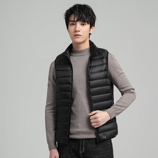 Herren Ultraleichte gesteppte Isolationsweste mit hohem Stehkragen und Packfunktion Shop Nory