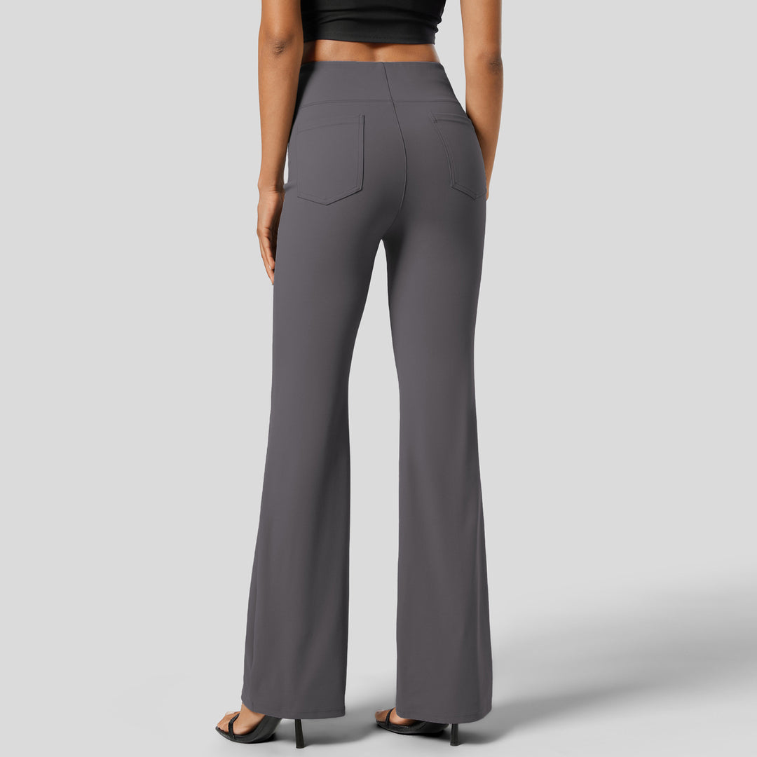 Damen High-Waist Stretch Schlaghose mit breitem Komfortbund Shop Nory