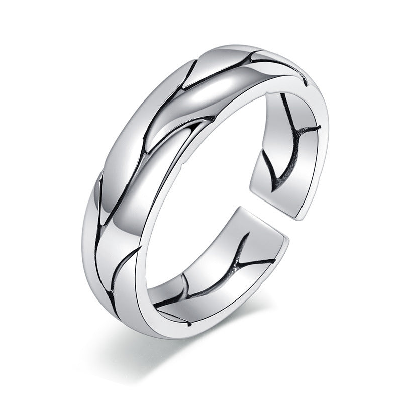 Damen Offener Ring mit kunstvollem Floraldesign Shop Nory