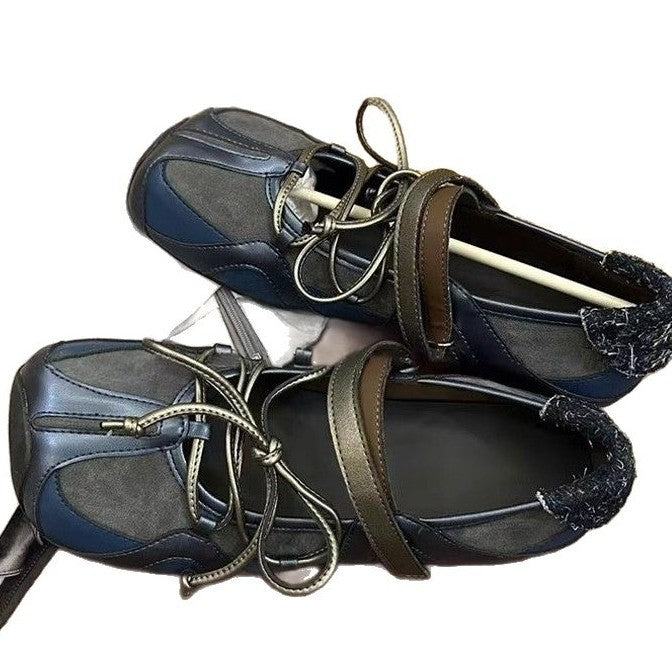 Damen modische und komfortable Ballerinas mit verstellbarem Riemchen-System Shopnory