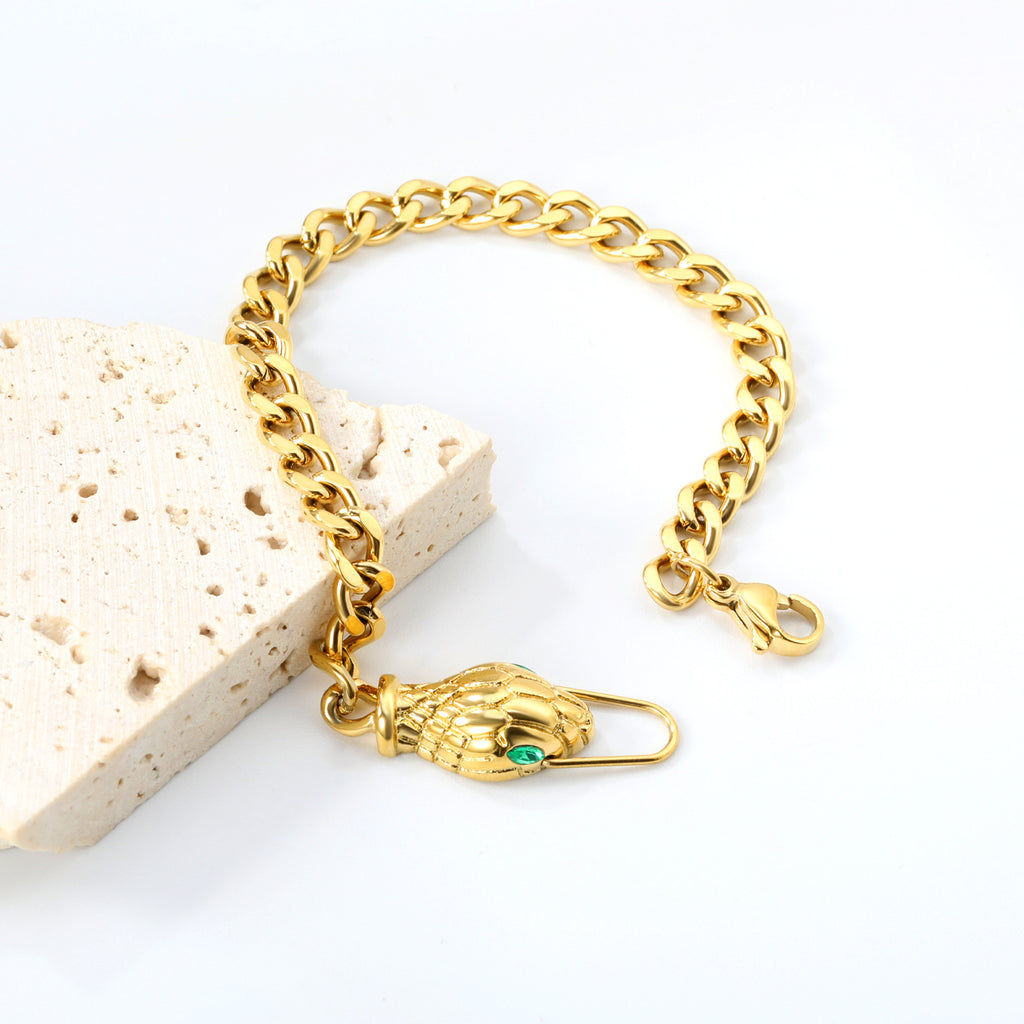 Damen Armband mit kunstvollem Klappverschluss und luxuriösem Kettenmuster Shop Nory