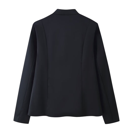 Damen Taillierte Kurzjacke im Mandarinstil mit dekorativen Knotenverschlüssen Shop Nory