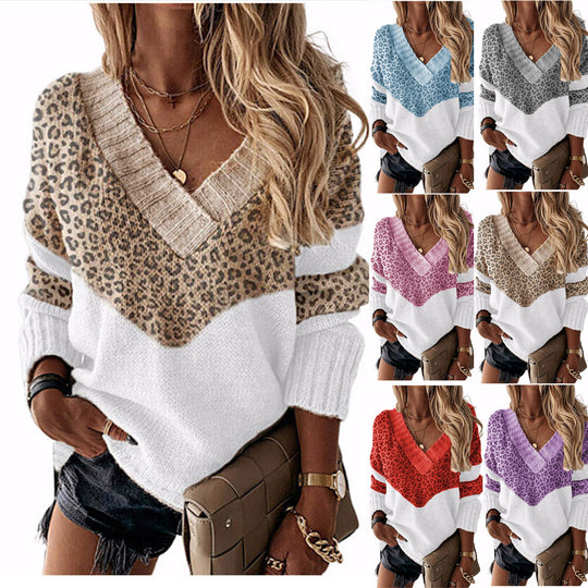 Damen nan V-Ausschnitt Strickpullover mit Chevron-Muster und Oversize-Schnitt Shop Nory