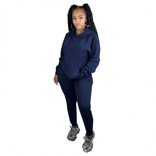 Damen Zweiteiliges Freizeitset mit Oversize Kapuzenpullover und Leggings mit hohem Bund, schmaler Passform Shop Nory