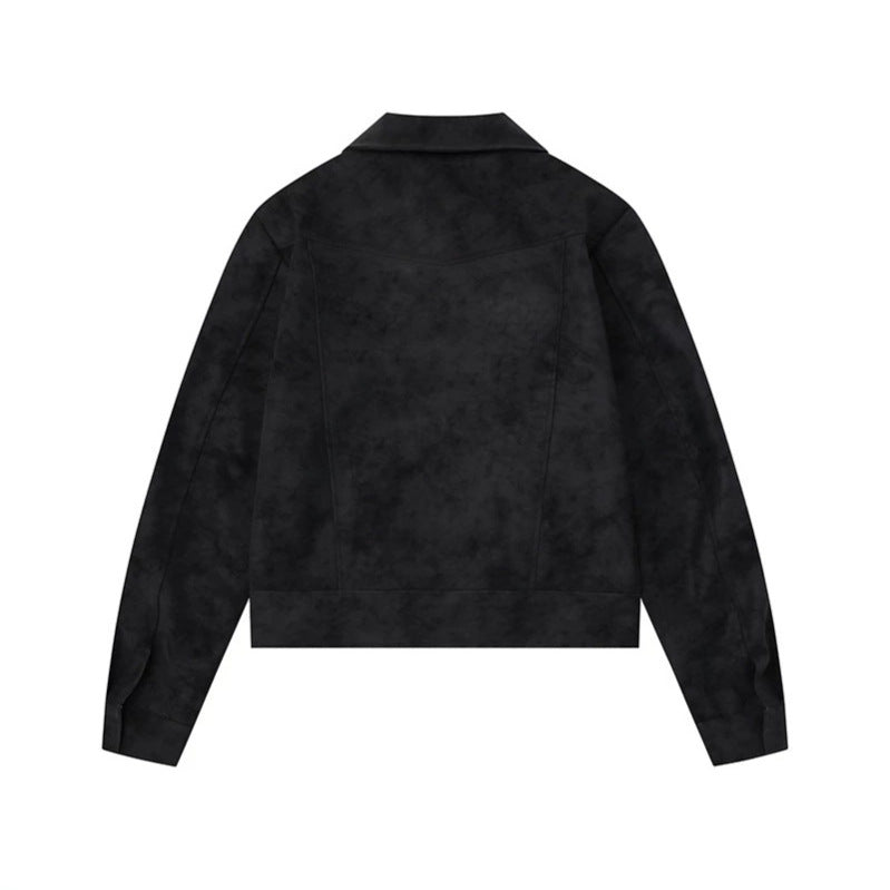 Damen Militärisch inspirierte kurze Jacke mit Reißverschluss, dekorativen Knopfleisten und Schulterklappen Shop Nory