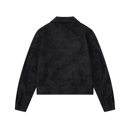 Damen Militärisch inspirierte kurze Jacke mit Reißverschluss, dekorativen Knopfleisten und Schulterklappen Shop Nory