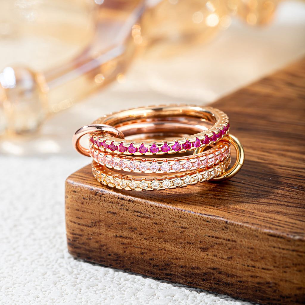 Damen Schmuckset aus funkelnden Ringbanden Shop Nory