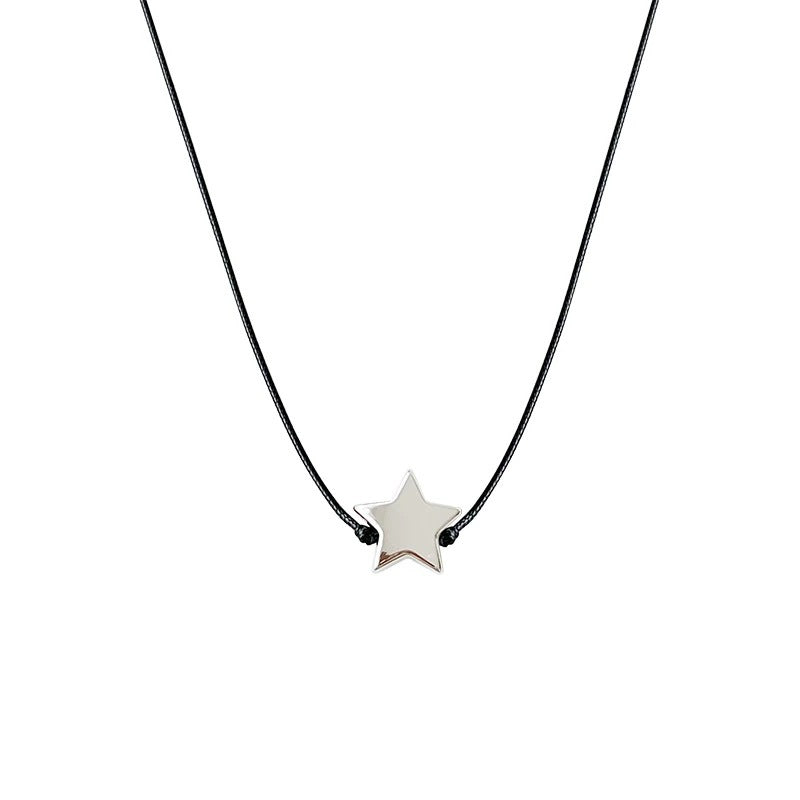 Damen Halskette mit einzigartigem Sternenanhänger und verstellbarem Kordelverschluss Shop Nory