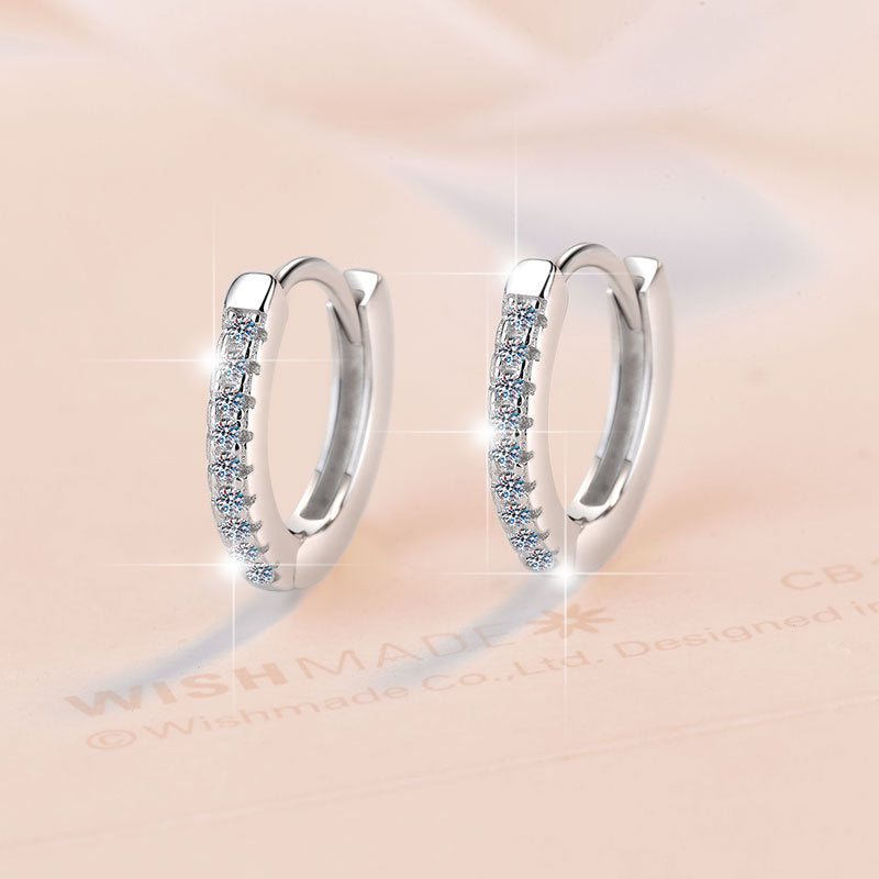 Damen Creolen mit glitzernden Zirkonia Steinen Shop Nory