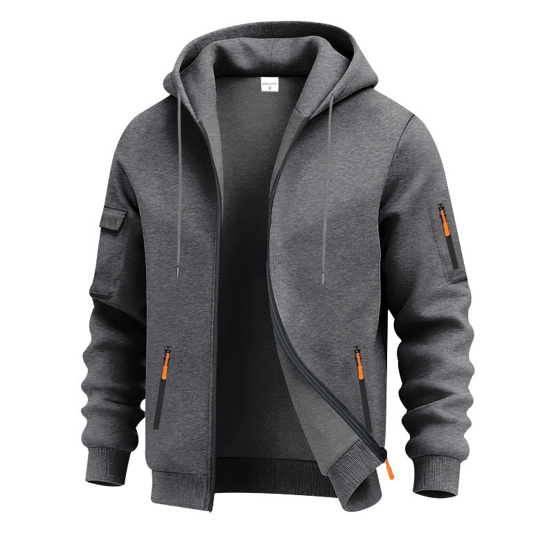 Herren nan technische Kapuzenjacke mit Reißverschluss, zipptaschen und Ärmeltasche Shop Nory