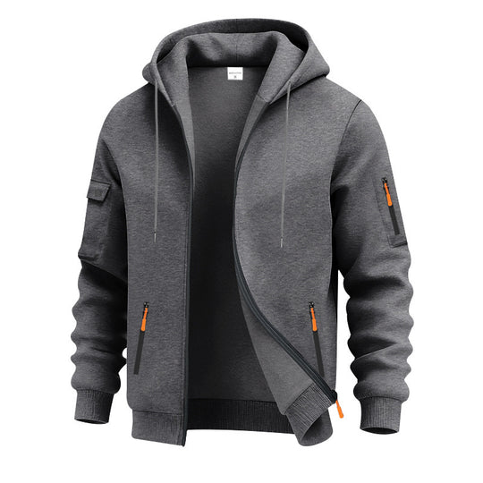 Herren nan technische Kapuzenjacke mit Reißverschluss, zipptaschen und Ärmeltasche Shop Nory