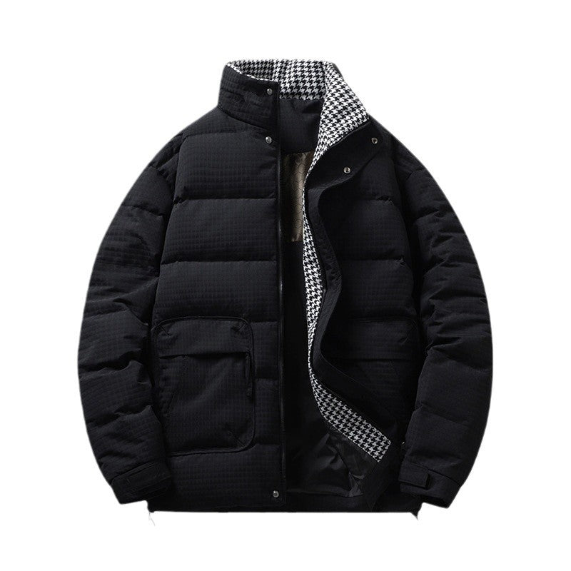 Herren Wattierte Steppjacke mit Hahnentritt-Innenfutter und verstellbarem Saum Shop Nory