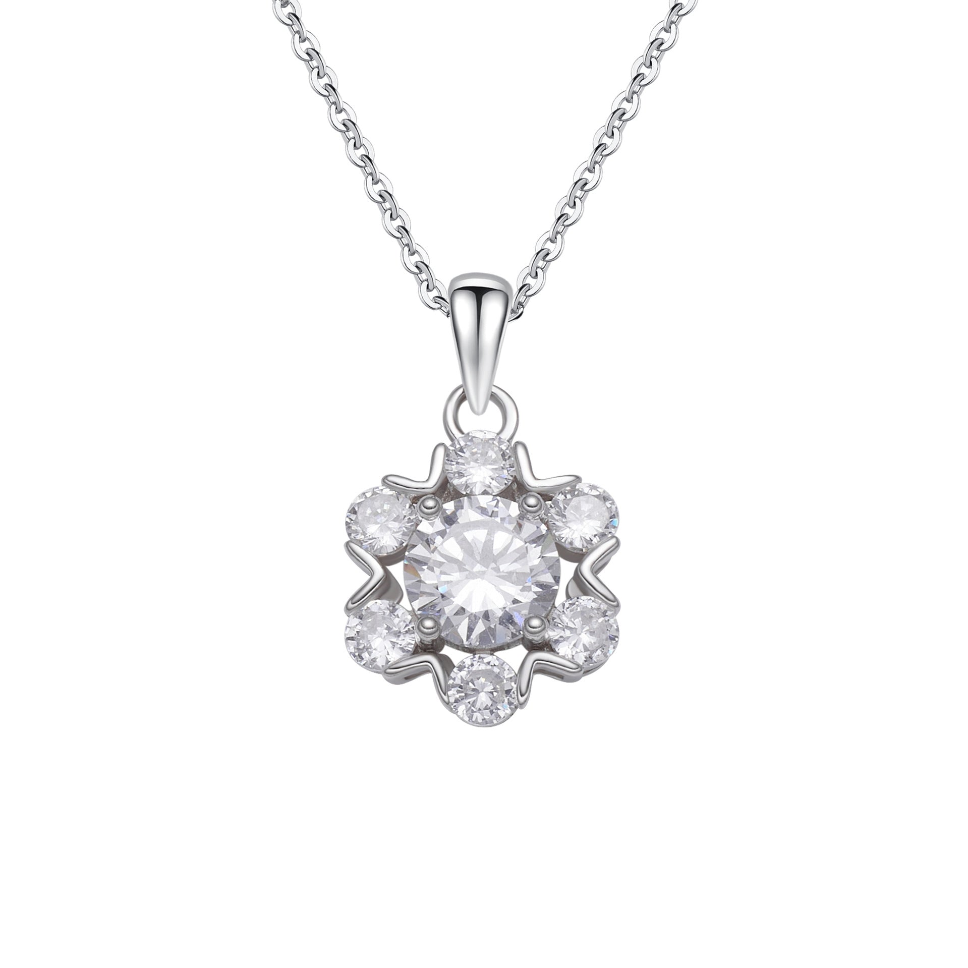 Damen exquisite Halskette mit funkelndem Kristallanhänger Shop Nory