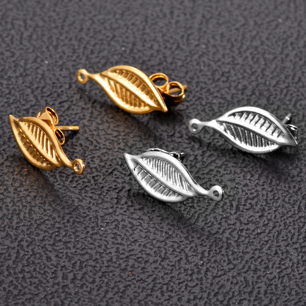Damen Ohrstecker im eleganten Blattdesign Shop Nory