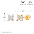 Damen Ohrstecker aus 925 Sterling Silber mit funkelndem Zirkonbesatz Shop Nory