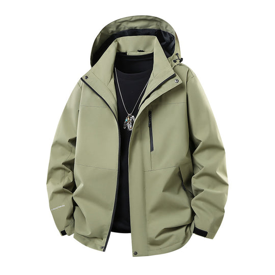 Herren Technische Softshell‑Regenjacke mit verschweißten Nähten, verstellbarer Kapuze und wasserabweisenden Reißverschlüssen Shop Nory