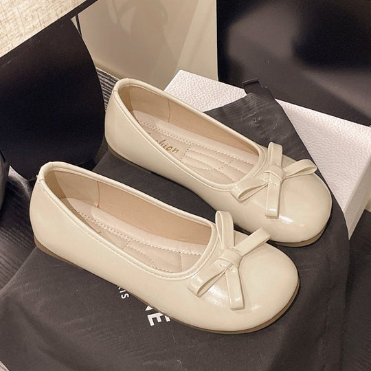 Damen elegante Ballerinas mit zierlichem Schleifenakzent