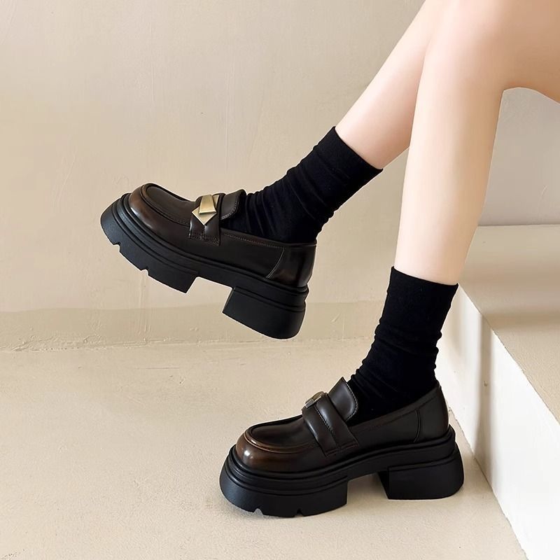 Damen Modische Plateau-Loafers mit komfortabler Sohle und elegantem Design