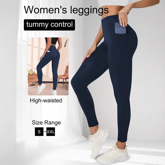 Damen Formende High-Waist Leggings mit Seitentasche und stützendem Stretch Shopy Nory