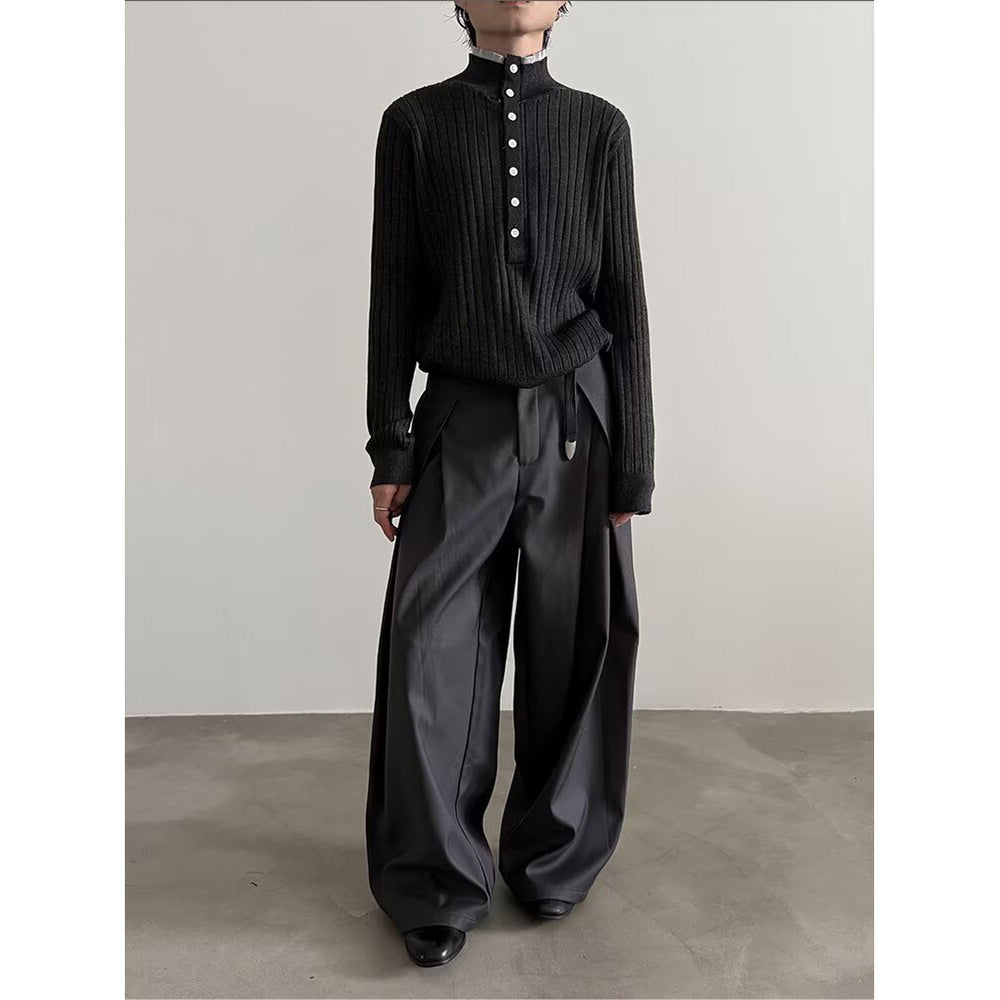Herren Elegantes Strickoberteil mit verdeckter Knopfleiste Shop Nory