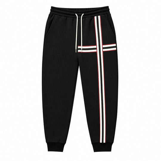 Herren Jogginghose mit kontrastierenden Seiten- und Querstreifen Shop Nory
