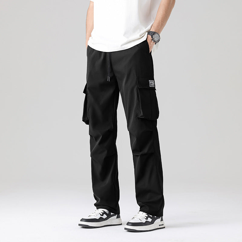 Herren Multifunktionale Cargo-Loungehose mit elastischem Tunnelzugbund, Mehrfachtaschen & verstellbarem Beinabschluss Shop Nory