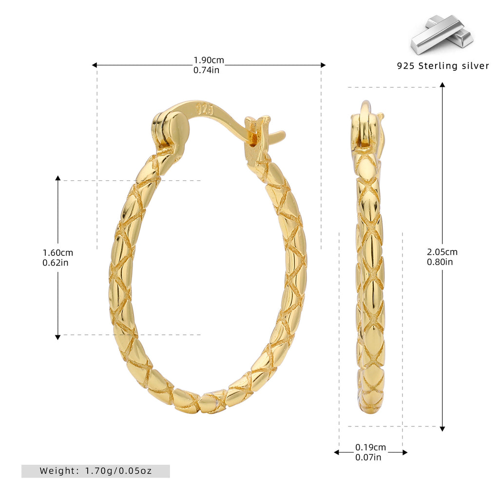Damen Creolen mit modernem, geflochtenem Design Shop Nory