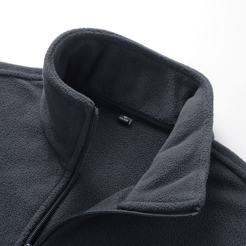 Herren Leichte Microfleece-Outdoorweste mit hochschließendem Stehkragen und verdecktem Reißverschluss Shop Nory