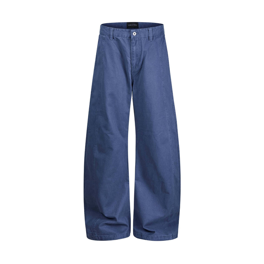 Damen weite knöchellange Hose mit hoher Taille aus Baumwoll-Denim Shop Nory