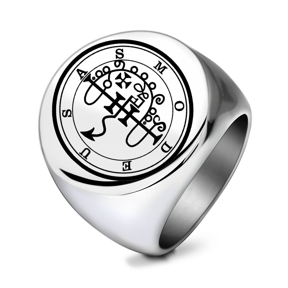 Herren Siegelring mit kunstvollem magischen Symbol Shop Nory