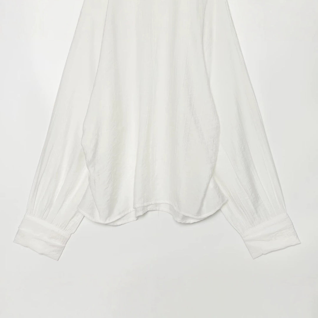 Damen Oversize-Bluse mit Ballonärmeln, Rundhalsausschnitt und weicher Viskosequalität Shop Nory
