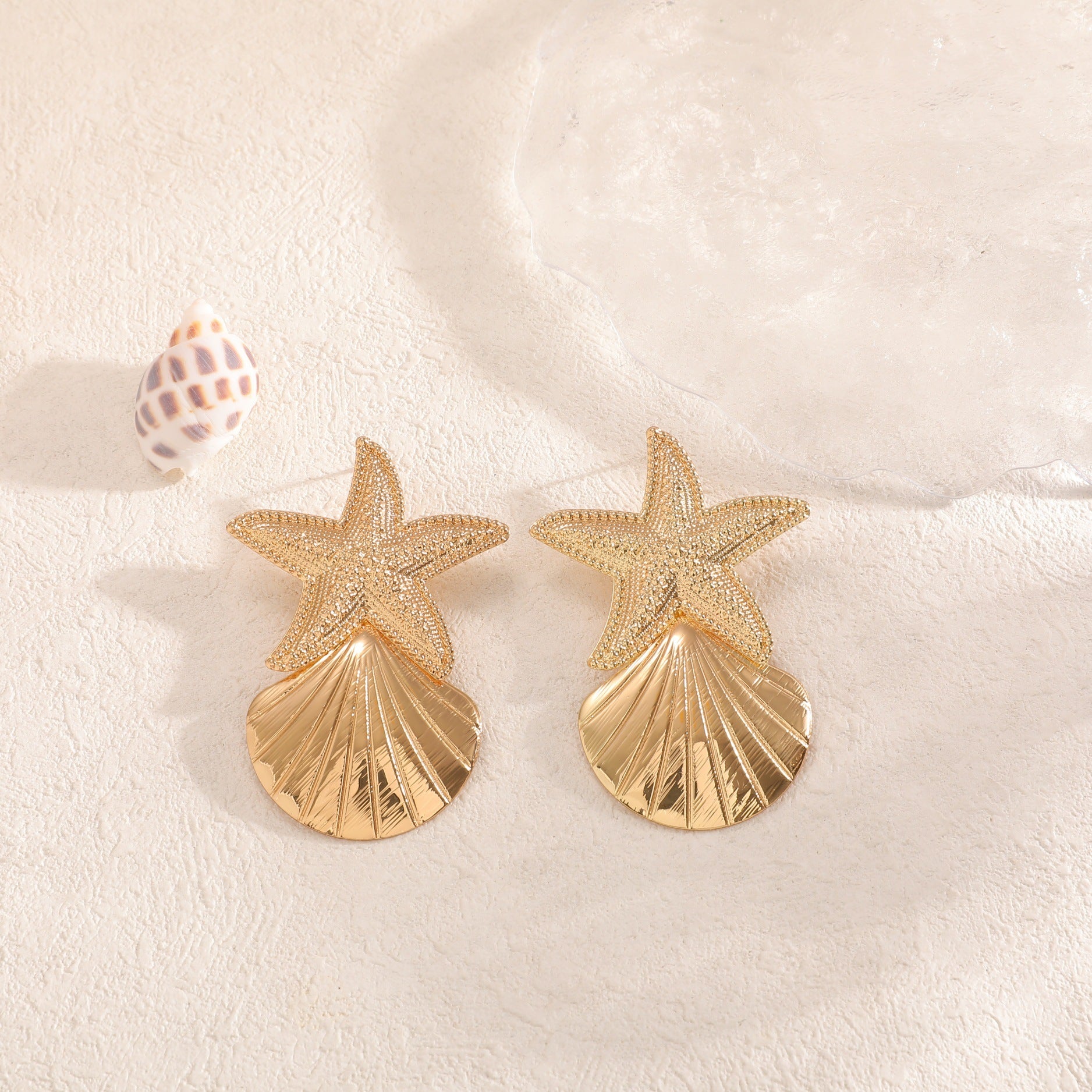 Damen Schmuckset mit maritimem Muschel- und Sternenmotiv Shop Nory