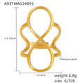 Damen goldfarbener Edelstahl Ring mit filigranem Design Shop Nory